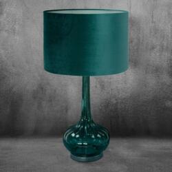 Eurofirany Sami asztali lámpa bársony búrával Türkiz 38x38x70 cm