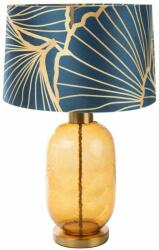 Eurofirany Musa3 asztali lámpa bársony búrával Gránátkék/arany 40x69 cm