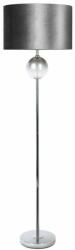 Eurofirany Kelsi állólámpa bársony búrával Ezüst 43x157 cm