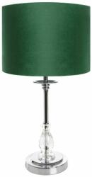 Eurofirany Monik asztali lámpa bársony búrával Sötétzöld 30x30x53 cm