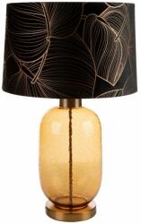 Eurofirany Victoria1 asztali lámpa bársony búrával Fekete/arany 40x69 cm