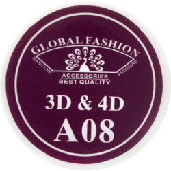 Global Fashion Gel UV 4D plastilina, gel plastart, Global Fashion, 7g, A08, violet Inchis