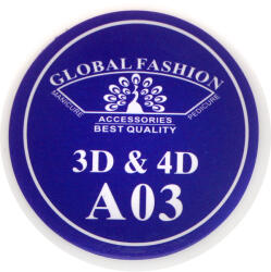 Global Fashion Gel UV 4D plastilina, gel plastart, Global Fashion, A03, 7g, albastru inchis - global-fashion