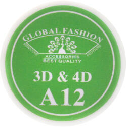 Global Fashion Gel UV 4D plastilina, gel plastart, Global Fashion, A12, 7g, verde aprins - global-fashion