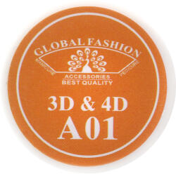 Global Fashion Gel UV 4D plastilina, gel plastart, Global Fashion, A01, 7g, culoare portocalie - global-fashion