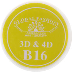 Global Fashion Gel UV 4D plastilina, gel plastart, Global Fashion, B16, 7g, culoare galben - global-fashion