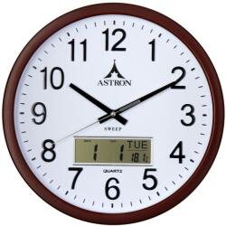ASTRON falióra, quartz, barna színű, LCD kijelzővel (dát, nap, hőmérséklet), sweep (6713-0)