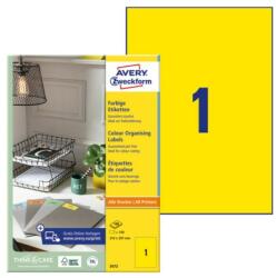 AVERY Etikett AVERY 3473 210x297 mm sárga univerzális 100 címke/doboz 100 ív/doboz (3473) - forpami