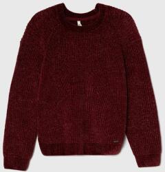 Pepe Jeans gyerek pulóver bordó, meleg - burgundia 128
