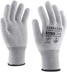 ROCK SAFETY Manusi ESD din poliester cu fibra de carbon, neimersate, versiune economica, marime: 06, Gri, Rock Safety Zebra-2-Eco ZEBRA-2-ECO/06