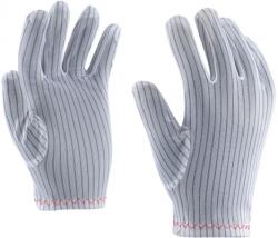 ROCK SAFETY Manusi ESD din nailon cu dungi de carbon, marime: S, Alb, Rock Safety Duckbill-Den DUCKBILL-DEN/S