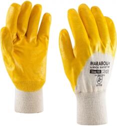 ROCK SAFETY Manusi din bumbac imersate in nitril, marime: 07, Alb murdar / Galben, Rock Safety Marabou-Y MARABOU-Y/07
