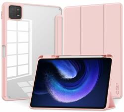  Tablettok XIAOMI PAD 6 (11, 0 coll) - pink smart case tablet tok, átlátszó hátlappal, ceruza tartóval