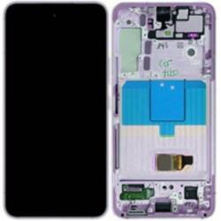 Samsung GH82-27520G Gyári Samsung Galaxy S22 5G OLED kijelző érintővel Lila kerettel előlap (GH82-27520G)