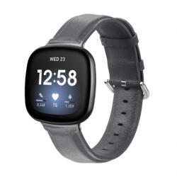 BSTRAP Leather Lux szíj Fitbit Versa 3, dark gray (SFI012C06)