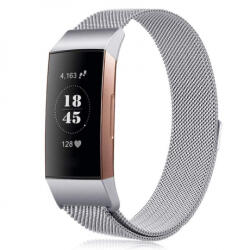 BSTRAP Milanese (Large) szíj Fitbit Charge 3 / 4, silver (SFI005C05)