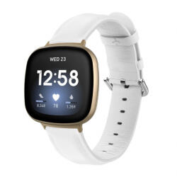 BSTRAP Leather Lux szíj Fitbit Versa 3, white (SFI012C02)