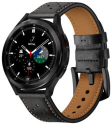 Tech-Protect Leather szíj Samsung Galaxy Watch 4 / 5 / 5 Pro / 6, black - mobilego
