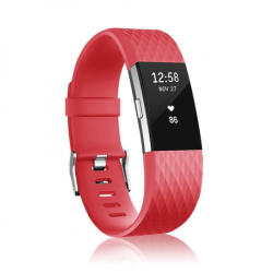 BSTRAP Silicone Diamond (Small) szíj Fitbit Charge 2, red (SFI002C28)