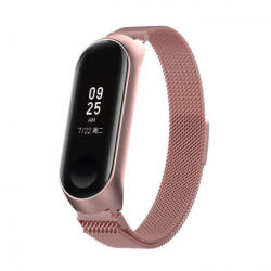 BSTRAP Milanese (Large) szíj Xiaomi Mi Band 3/4, rose pink (SXI005C05)