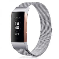 BSTRAP Milanese (Small) szíj Fitbit Charge 3 / 4, silver (SFI005C02)