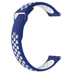 BSTRAP Silicone Sport szíj Samsung Galaxy Watch Active 2 40/44mm, blue/white (SXI001C0502)