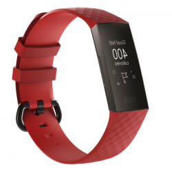 BSTRAP Silicone Diamond (Large) szíj Fitbit Charge 3 / 4, red (SFI008C12)