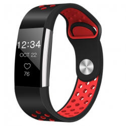 BSTRAP Silicone Sport (Small) szíj Fitbit Charge 2, black/red (SFI003C07)