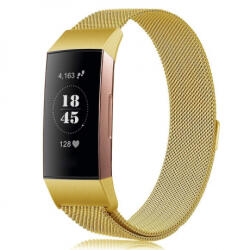 BSTRAP Milanese (Large) szíj Fitbit Charge 3 / 4, gold (SFI005C06)