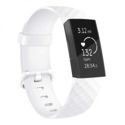 BSTRAP Silicone Diamond (Large) szíj Fitbit Charge 3 / 4, white (SFI008C11)