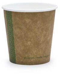 Vegware Lebomló kávés pohár, papír és PLA, 1, 1 dl, presszókávés, barna, komposztálható termék jelöléssel | 50 db/csomag
