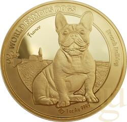  Világ kutyafajták: Francia bulldog (2022) 1 Oz - aranyérme