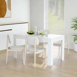 vidaXL fehér szerelt fa étkezőasztal 140 x 74, 5 x 76 cm (804202) - balena