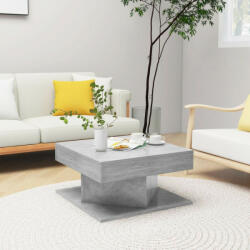 vidaXL betonszürke forgácslap dohányzóasztal 57 x 57 x 30 cm (808372)