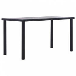vidaXL fekete és betonszürke MDF étkezőasztal 140 x 70 x 75 cm (281858)