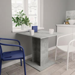 vidaXL betonszürke forgácslap étkezőasztal 80 x 80 x 75 cm (800256) - balena