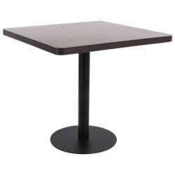 vidaXL sötétbarna MDF bisztróasztal 80 x 80 cm (286434) - balena