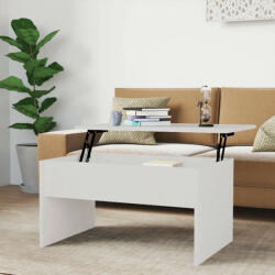 vidaXL magasfényű fehér szerelt fa dohányzóasztal 80 x 50, 5 x 41, 5 cm (809644)