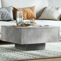 vidaXL betonszürke forgácslap dohányzóasztal 60 x 60 x 31, 5 cm (806889)
