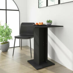 vidaXL fekete forgácslap bisztróasztal 60 x 60 x 75 cm (802103) - balena