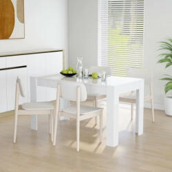 vidaXL magasfényű fehér forgácslap étkezőasztal 140 x 74, 5 x 76 cm (804208) - balena