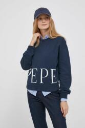 Pepe Jeans pamut melegítőfelső Victoria sötétkék, női, nyomott mintás - sötétkék S