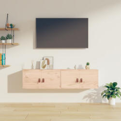 vidaXL 2 darab tömör fenyőfa faliszekrény 60 x 30 x 30 cm (818366) - balena