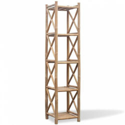 vidaXL 5 szintes szögletes bambusz polc (242493)
