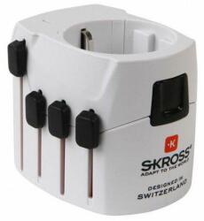 SKROSS Adaptor Priza SKross 1.103145 Universal 3pini - Schuko Alb (ADAPT-PLUG-UNIV/3P/BX-SKRS)