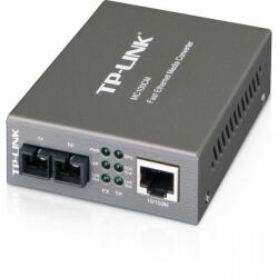 Tp-link Switch media convertor tp-link, 2 porturi (1x100mbps sc, 1x10/100 mbps (rj-45)), 10/100base-tx to 100base-fx (sc), multi-mode, 2km, montabil in sasiu (MC100CM) - electropc