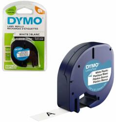 DYMO Etichete originale plastic alb 12mm x 4m DYMO LetraTag 91221 91201 S0721560 (91221)