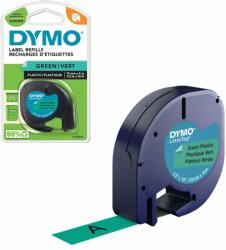 DYMO Etichete originale plastic verde 12mm x 4m DYMO LetraTag 91204 S0721640 (91204)