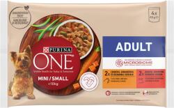 ONE Mini teljes értékű állateledel mini és kistestű felnőtt kutyák számára - csirke, marha 4 x 85 g