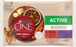 ONE Mini teljes értékű állateledel mini és kistestű felnőtt kutyák számára - marha, kacsa 4 x 85 g